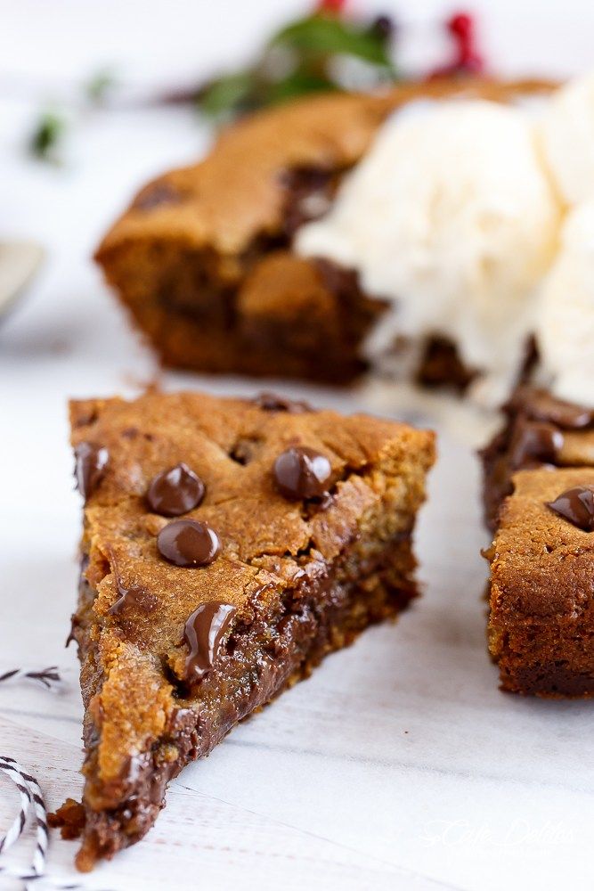 Nutella Deep Dish Gingerbread: Crisp Edges, Brownie-Soft Center